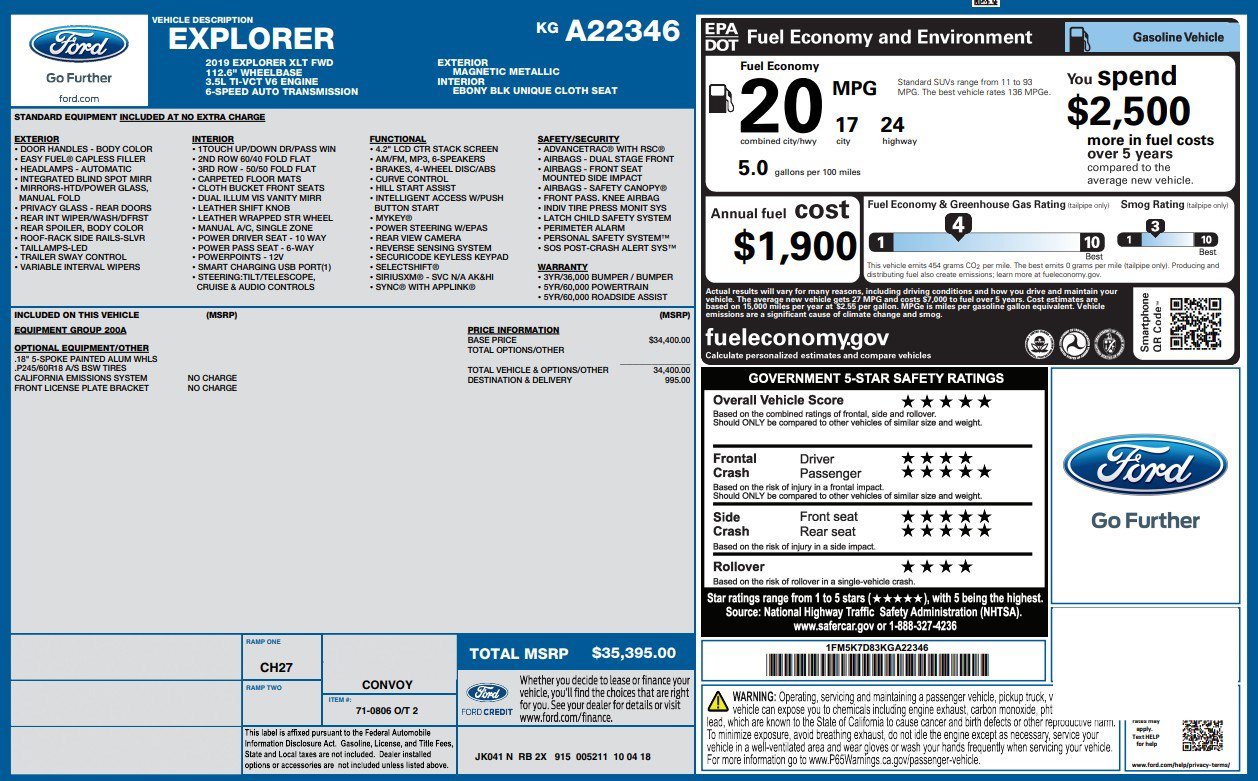 Used 2019 Ford Explorer XLT FWD image 5