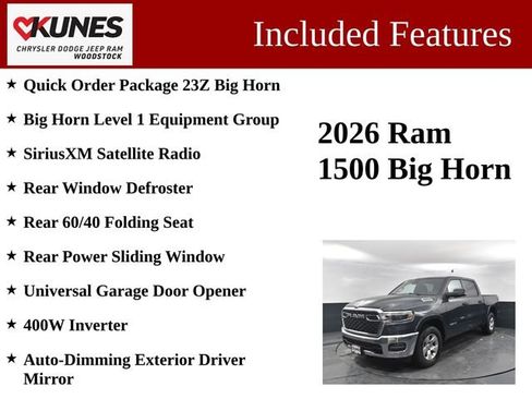 New 2026 RAM 1500 Big Horn AWD/4WD image 3