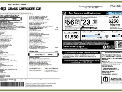 Used 2023 Jeep Grand Cherokee 4WD 4xe w/ Luxury Tech Group II image 4