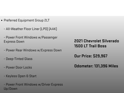 Used 2021 Chevrolet Silverado 1500 LT Trail Boss w/ Convenience Package II AWD/4WD image 6