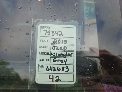 Used 2015 Jeep Wrangler Unlimited Sport w/ Quick Order Package 24S image 17