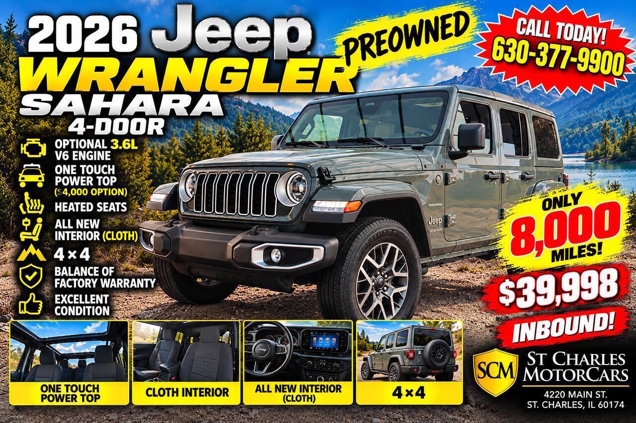Used 2026 Jeep Wrangler Unlimited Sahara AWD/4WD image 1