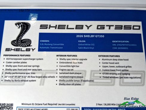 New 2026 Ford Mustang GT Premium w/ GT Performance Package RWD image 23