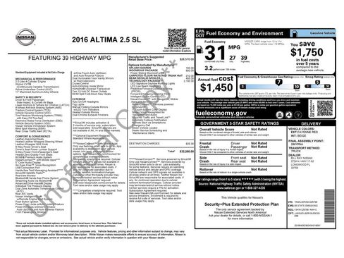 Used 2016 Nissan Altima 2.5 SL w/ 2.5 Technology w/LED Package image 11