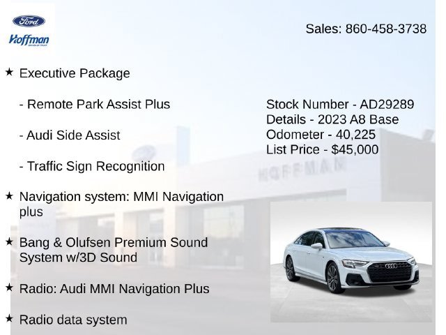 Used 2023 Audi A8 L 3.0T w/ Comfort Plus Package AWD/4WD image 15