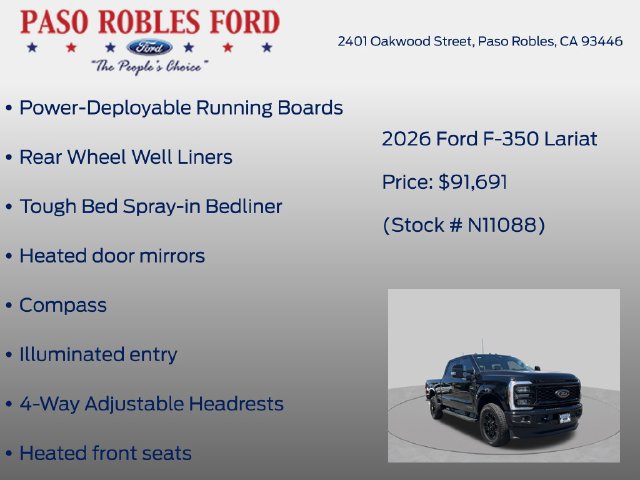 New 2026 Ford F350 Lariat w/ Black Appearance Package AWD/4WD image 36