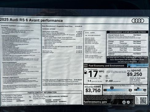 New 2025 Audi RS 6 performance image 21