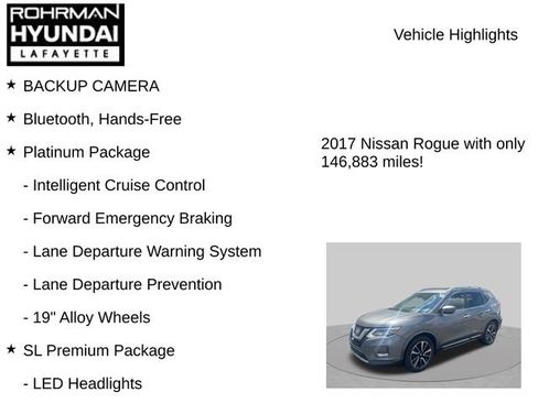 Used 2017 Nissan Rogue SL w/ SL Premium Package FWD image 8