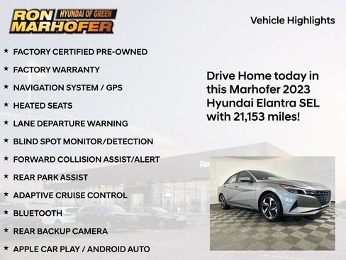 Certified 2023 Hyundai Elantra SEL w/ Convenience Package FWD image 16
