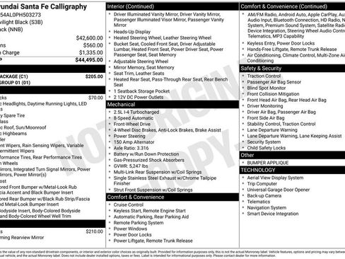 Used 2023 Hyundai Santa Fe Calligraphy w/ Cargo Package FWD image 39