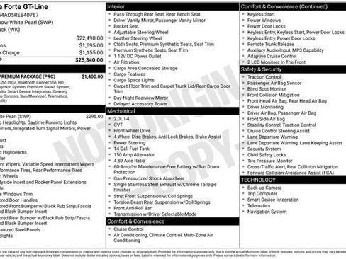 Used 2024 Kia Forte GT-Line w/ GT-Line Premium Package FWD image 2