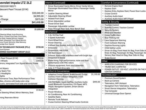 Used 2016 Chevrolet Impala LTZ w/ Enhanced Convenience Package image 8