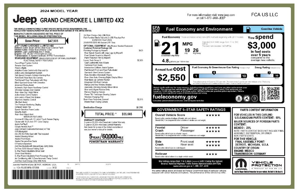 Used 2024 Jeep Grand Cherokee L Limited w/ Luxury Tech Group II RWD image 4
