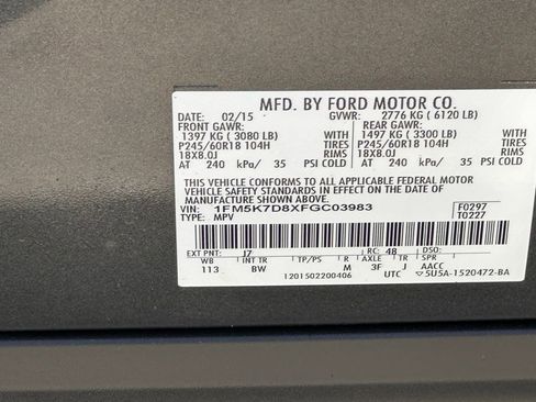Used 2015 Ford Explorer XLT w/ Equipment Group 202B FWD image 44