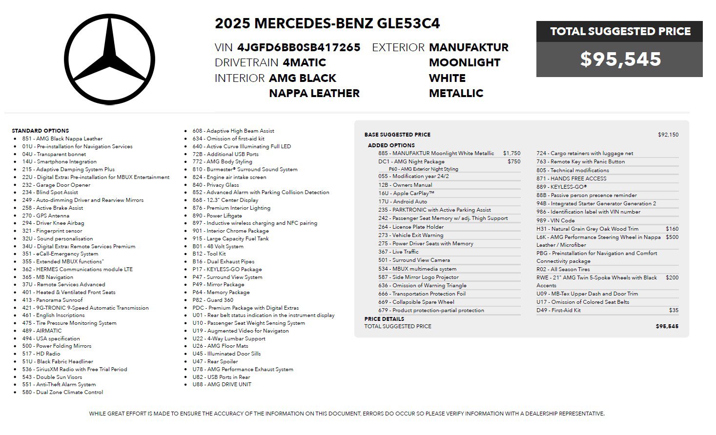 Used 2025 Mercedes-Benz GLE 53 AMG 4MATIC Coupe w/ AMG Night Package image 27