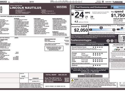 New 2026 Lincoln Nautilus Reserve w/ Jet Appearance Package image 4