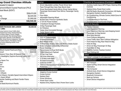 New 2026 Jeep Grand Cherokee Altitude image 31