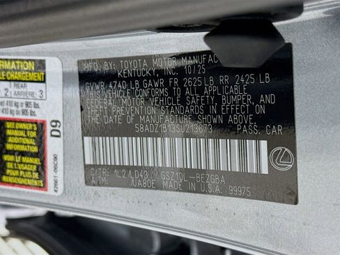 Certified 2025 Lexus ES 350 w/ Premium Package FWD image 34