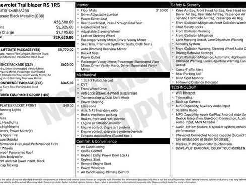 Used 2021 Chevrolet TrailBlazer RS w/ Sun and Liftgate Package image 6