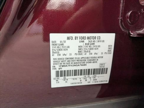 Used 2022 Ford Explorer Limited w/ Equipment Group 301A image 15