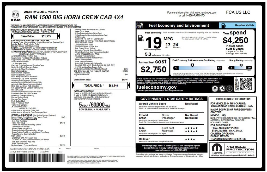 Used 2025 RAM 1500 Big Horn AWD/4WD image 4