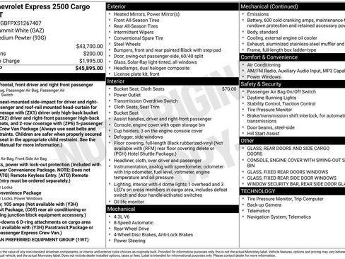 New 2025 Chevrolet Express 2500 WT image 25