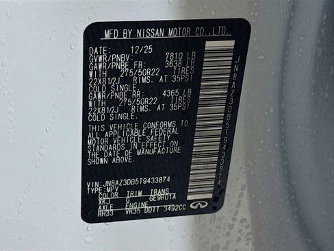 New 2026 INFINITI QX80 4WD w/ Sport Exterior Package image 41