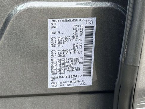 New 2025 Nissan Pathfinder Platinum w/ Cargo Package image 25