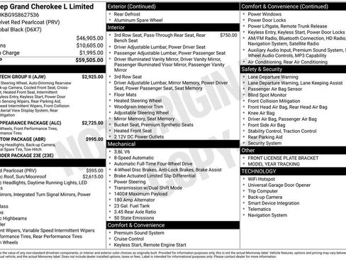 Certified 2025 Jeep Grand Cherokee L Limited w/ Luxury Tech Group II image 7