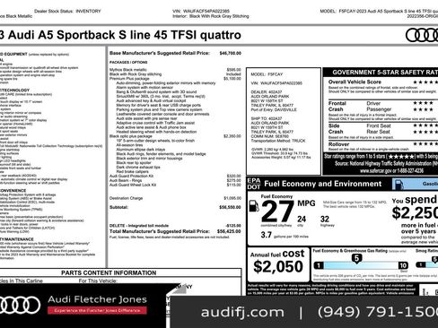 Used 2023 Audi A5 2.0T Premium Plus w/ Premium Plus image 2