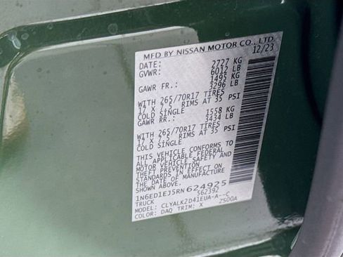 Used 2024 Nissan Frontier Pro-X w/ Technology Package image 30