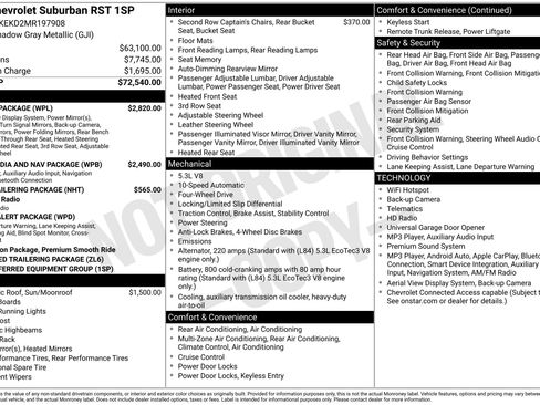 Used 2021 Chevrolet Suburban RST w/ Luxury Package AWD/4WD image 2