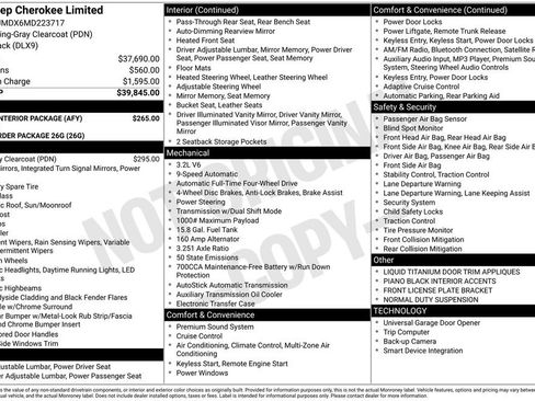 Used 2021 Jeep Cherokee Limited w/ Mopar Interior Package image 46