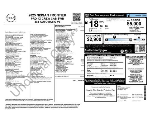 Certified 2025 Nissan Frontier PRO-4X w/ Pro Premium Package AWD/4WD image 4