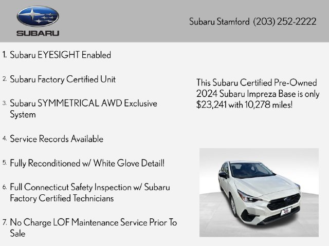 Used 2024 Subaru Impreza 2.0i AWD/4WD image 2