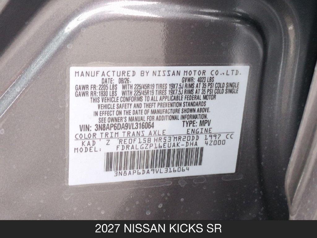 New 2027 Nissan Kicks SR FWD image 24