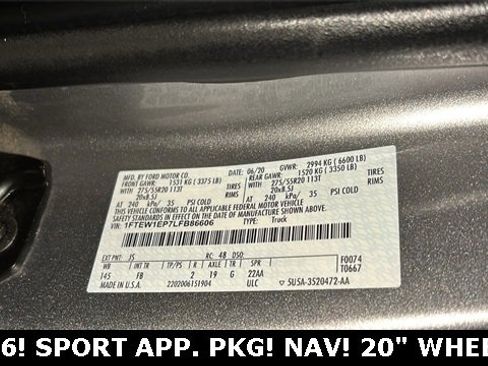 Used 2020 Ford F150 XLT w/ Equipment Group 302A Luxury image 34