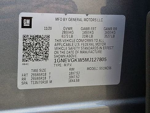 Used 2021 Chevrolet Traverse LT w/ LPO, Floor Liner Package image 25