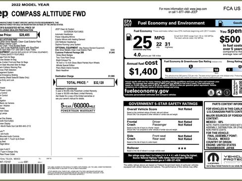 Used 2022 Jeep Compass Latitude FWD image 4