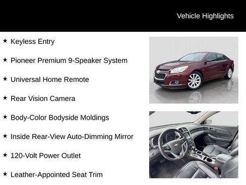 Used 2015 Chevrolet Malibu LT w/ Leather Package FWD image 16