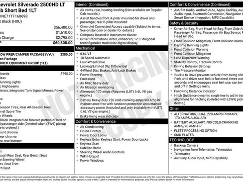 Used 2026 Chevrolet Silverado 2500 LT w/ Snow Plow Prep/Camper Package AWD/4WD image 24