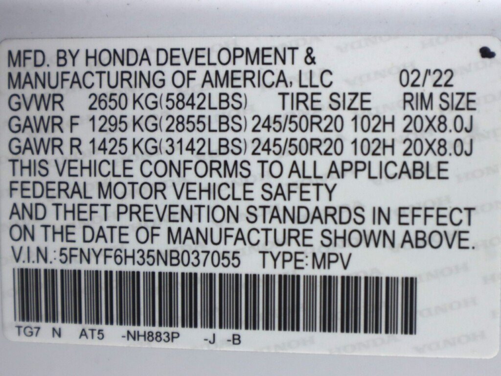Used 2022 Honda Pilot Sport image 44