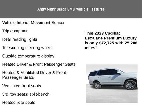 Used 2023 Cadillac Escalade Premium Luxury AWD/4WD image 15