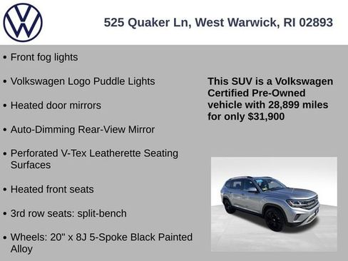 Certified 2023 Volkswagen Atlas SE w/ Panoramic Sunroof Package image 19