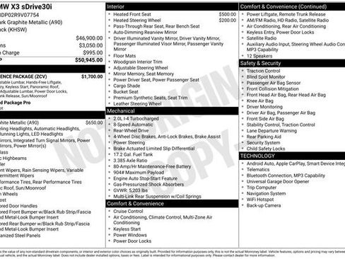 Used 2024 BMW X3 sDrive30i w/ Convenience Package RWD image 21