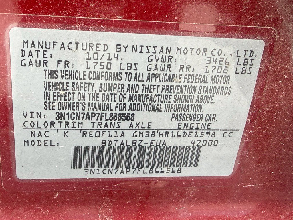 Used 2015 Nissan Versa SV FWD image 21
