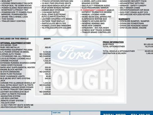 Used 2019 Ford F250 Lariat w/ Lariat Ultimate Package AWD/4WD image 2