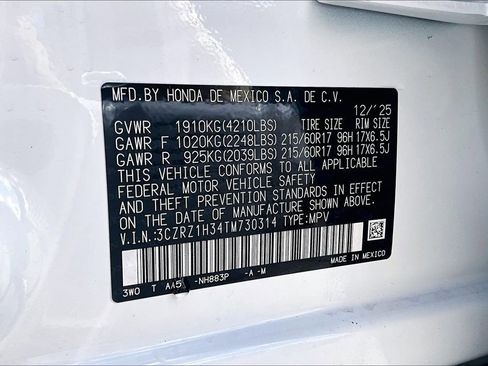 New 2026 Honda HR-V LX image 8