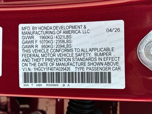 New 2026 Honda Accord SE image 26