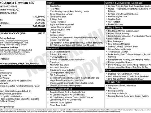 New 2026 GMC Acadia Elevation w/ LPO, All-Weather Package FWD image 5